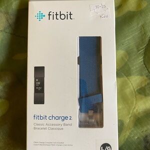 Brand New In Package Blue Fitbit Charge 2 Accessory Band Size L/G